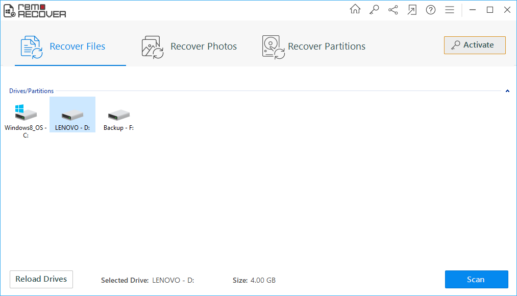 Recover Deleted USB Drive Files - Welcome Window